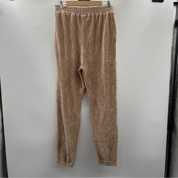 H&M Tan Corduroy High Rise Ankle Length Jogger Pants Size M - Picture 4 of 9